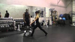 Fitness101 with Wayne amp Nicole  Assisted Lunges [upl. by Brianne930]