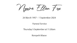 Ngaire Ellen Fox  Funeral Service [upl. by Naarah570]