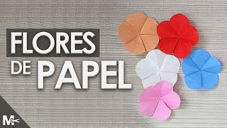 ► Como hacer FLORES PEQUEÑAS DE PAPEL en 5 MINUTOS 🌺 [upl. by Elia]