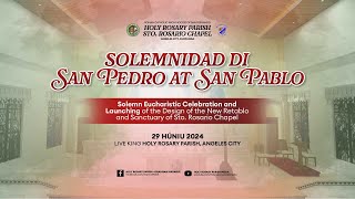 Launching of the Design of the New Retablo and Sacristy of Sto Rosario Chapel  29 June 2024 [upl. by Brodench]