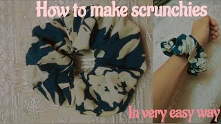 Make scrunchies in easier way✨ SimplyDix [upl. by Aihsekat112]