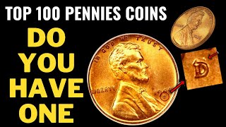 Top 100 Rare Pennies Coins Worth A Lot Of Money Pennies Worth Money [upl. by Euqinimod]