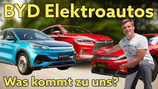 BYD Elektroautos aus China für Deutschland Informationen zu Atto3 Han und Tang  News  2022 [upl. by Anaitsirk]