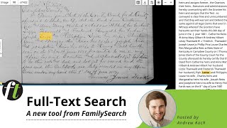 FullText Search from FamilySearch  A Quick Tutorial [upl. by Blanka218]