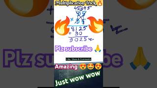 Fast Multiplication Trick 🔥💪🔥 math vedictrick mathstricks shortsfeed shorttrick shorts [upl. by Besnard]