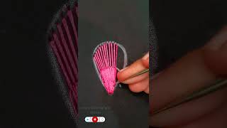 Day13🧵🪡  Feather Stitch in Tamil  Aari work for beginners in Tamil  shortsfeed aariwork [upl. by Neall]