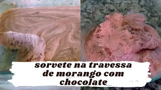 SORVETE NA TRAVESSA DE MORANGO COM CHOCOLATE [upl. by Bakeman]