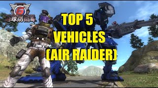 Top 5 quotVEHICLESquot for AIR RAIDER Earth Defense Force 6 EDF 6 [upl. by Christoper678]