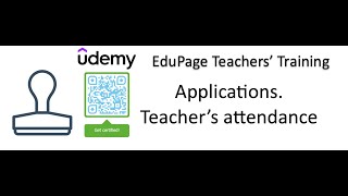 61 EduPage Teachers Training Application forms Teachers attendance [upl. by Delanie]