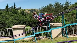 Keira Rides Our Backyard Roller Coaster [upl. by Notnilc]