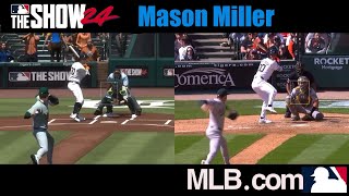 ⚾️ Mason Miller  MLB the Show 24 vs Real Game Pitching Motion [upl. by Gudrun]