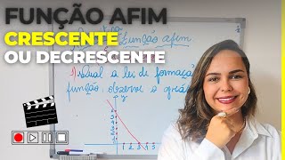 Função de 1° grau crescente e decrescente quando a função afim é crescente e quando é decrescente [upl. by Araiet]