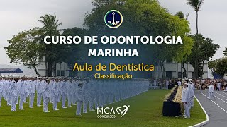 Curso de Odontologia Marinha 2023  Aula de Dentística  Classificação [upl. by Aznofla881]