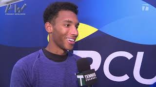 Felix AugerAliassime 2020 ATP Cup Round Robin Win Tennis Channel Interview [upl. by Nedyah]