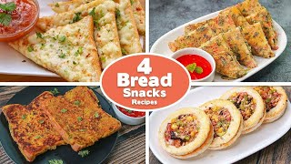 4 Bread Snacks Recipes Snacks with Bread [upl. by Charie]