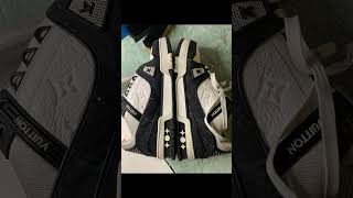 Deep Clean on LV Trainers sneakerrestoration louisvuitton louisvuittonsneakers [upl. by Nyllij]