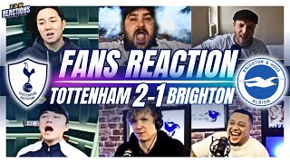 SPURS FANS REACTION TO TOTTENHAM 21 BRIGHTON  PREMIER LEAGUE [upl. by Gerti]