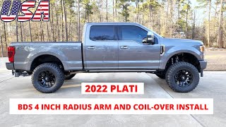 2022 PLATINUM How to install a BDS Coilover and radius arm lift [upl. by Cissiee]