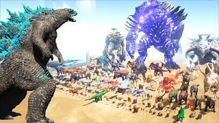 GODZILLA VS EVERY CREATURE IN ARK  Cantex [upl. by Akayas]