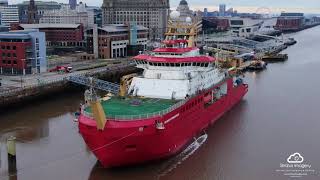 RRS Sir David Attenborough Docked at Liverpool Cruise [upl. by Claude]