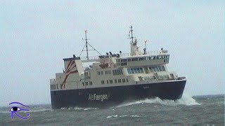 AlsFærgen Ferry MF Fynshav arrives FynshavAls Oktober 2015  A storm came on [upl. by Nitsed167]