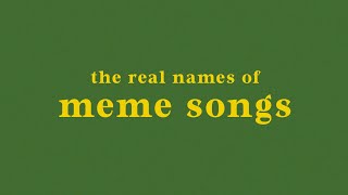 the real names of meme songs  part 1 [upl. by Harilda]