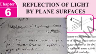 8th class Physics 6REFLECTION OF LIGHT BY PLANE SURFACES full question and answers [upl. by Kliber477]