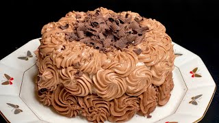 Choco Chip Rosette Cake  Eggless Cake Recipes  Decorate Cake at Home  Chocolate cake [upl. by Berstine]