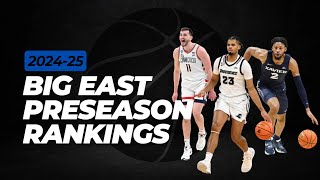 202425 Big East Preseason Basketball Rankings [upl. by Brooke]