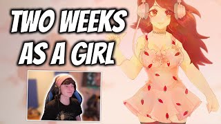 SO I SPENT TWO WEEKS LIVING AS A GIRL  Stream Highlights 24 [upl. by Porche]