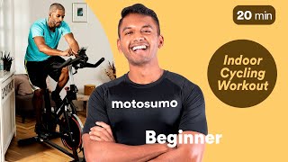 20 Minute Beginner Indoor Cycling Workout  Motosumo [upl. by Cody]