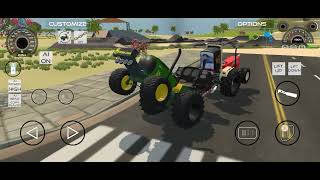 😱John Deere vs swaraj 🔥and sonalika indian vehicles simulator 3d games [upl. by Kyred356]