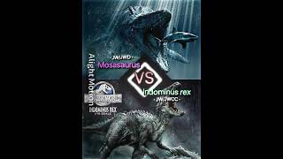 Mosasa vs Indom jurassicworld debate edit 1v1 mosasaurus indominusrex versus fypシ [upl. by Reni]