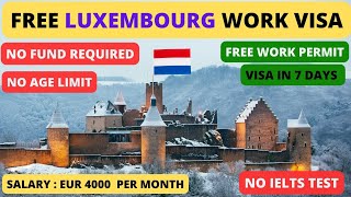 How to get Jobs in Luxembourg  How to Get Luxembourg Work Visa  Jobs in Luxembourg 2024 [upl. by Mutz]