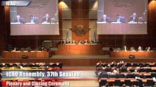 ICAO Assembly 37th Session Closing Ceremony [upl. by Akiemat]