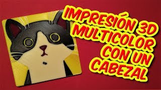 TUTORIAL Imprimimos en 3D a todo color con un solo cabezal [upl. by Aicatsana]