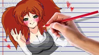 DRAWING my DREAM GIRLFRIEND  Doodle Date 1 [upl. by Eillod]