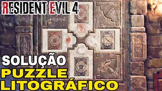 Resident Evil 4 Remake Puzzle das Pedras de Litografia [upl. by Naelcm]