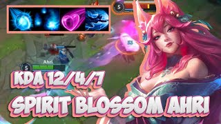 NEW SKIN SPIRIT BLOSSOM AHRI WILD RIFT GAMEPLAY  BUILD  RUNES [upl. by Yenttirb740]