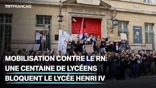 Une centaine de lycéens se mobilisent contre le RN [upl. by Jenilee]