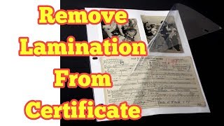 how to Remove Lamination From Certificate  Remove Lamination with Lamination Machine [upl. by Amekahs]