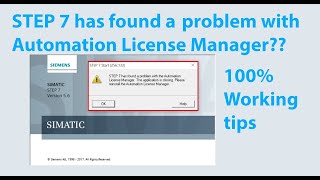 STEP 7 has found a problem with the automation license manager [upl. by Amandy188]