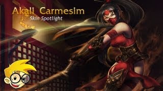 League of Legends Skin Spotlight  Akali Carmesim [upl. by Prem]