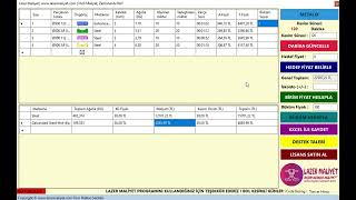 Lazer Maliyet Programı  Metalix Uyumlu  1 Dakikada Birim Fiyat Hesabı Yapın  LazerMaliyetcom [upl. by Eiral]