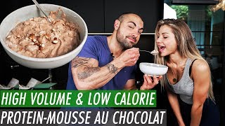 Protein Mousse au Chocolat  Kalorienarmes Low Carb Dessert in 2min [upl. by Ettenrahs]