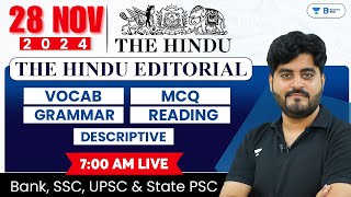 28 November 2024  The Hindu Analysis  The Hindu Editorial  Editorial by Vishal sir  Bank  SSC [upl. by Sdlonyer]