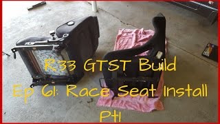 Nissan Skyline R33 GTST Build  Race Seat Install Pt 1  Sparco seat on custom fabricated rail [upl. by Manheim750]