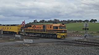 6MX1 Aurizon containers V544 ALF24 Melbourne to Port Pirie 1450 111024 Moorabool Loop VIC [upl. by Tibbetts]