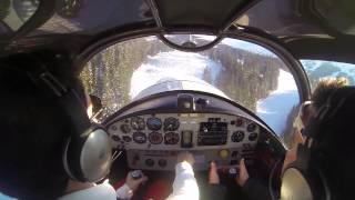 Landing in Meribel Altiport LFKX in a Mousquetaire D140 [upl. by Coe598]