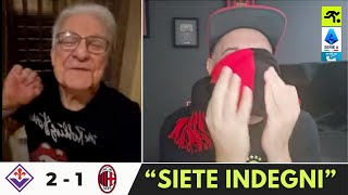 FIORENTINA MILAN 2 1  TIFOSI MILANISTI INDIAVOLATI “L’ENNESIMA UMILIAZIONE VIA TUTTI”  TIFOSIAMO [upl. by Nibla]